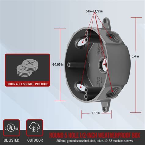 resizing round junction box|junction box size examples.